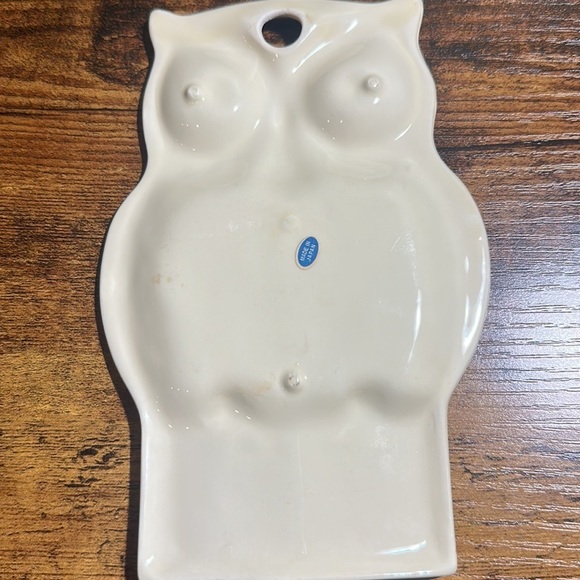 Ceramic Pennsylvania Kitchen Prayer Owl Made in Japan Spoon Rest - Picture 3 of 3